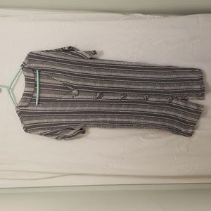 Mini grey & white dress